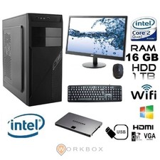 PC DESKTOP FISSO NUOVO COMPLETO ALANTIK 16GB 1TB WIFI MONITOR 22"TASTIERA MOUSE