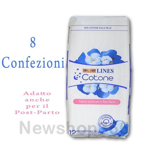 Assorbenti lines cotone notte - lines,