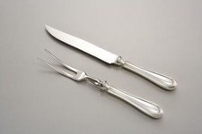 Forchetta trinciare argentato argento sheffield stile inglese