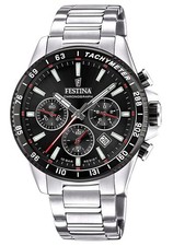 Festina Timeless Chronograph Black Dial Quartz F20560-6 100M Mens Watch