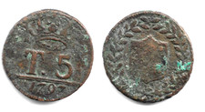 5 Tornesi 1797 Regno di Napoli