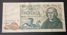 CINQUEMILA 5000 LIRE COLOMBO 3 CARAVELLE 20/05/1971 REPUBBLICA ITALIANA