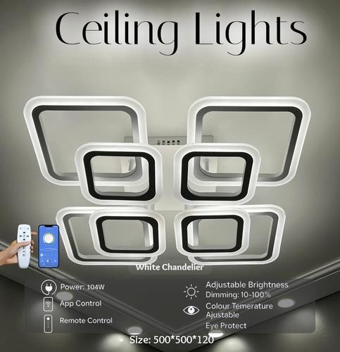 Lampadario soffitto led 8 - lampadario,