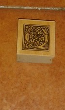 TIMBRO IN LEGNO STAMPERIA BOX TORINO LETTERA Q INIZIALE 3.5 X 3.5
