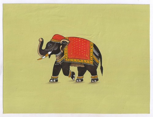 Elefante miniatura pittura - elefante,