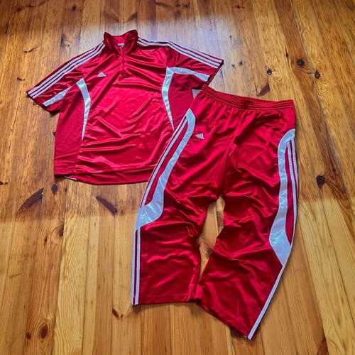 Adidas tuta vintage rossa set