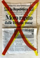 Giornali originali La Repubblica 1978 – Edizioni rap e assass. Aldo Moro