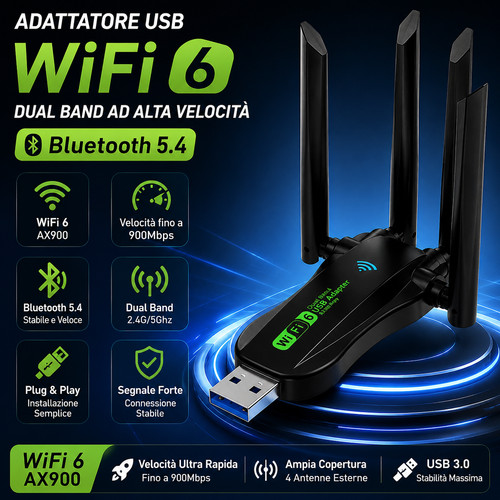 Adattatore usb wifi6 - adattatore,