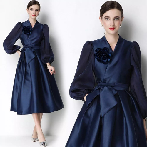 Vestito cerimonia blu navy - vestito,