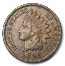 Penny testa di indiano 1892 1c