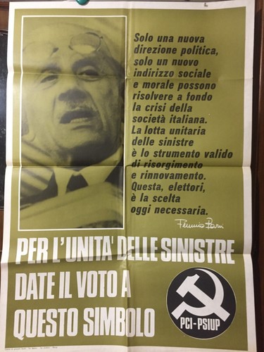 Manifesto originale 1972 pci - manifesto,