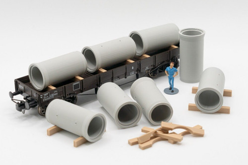Tuyaux beton 120cm 1 - 8, 1:87