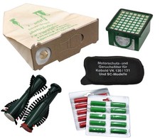 Set adatto Vorwerk Folletto VK 130 131 20 sacchetti + 20 profumi + 2 filtri + spazzole