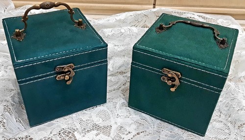 Coppia beauty case camoscio - case,