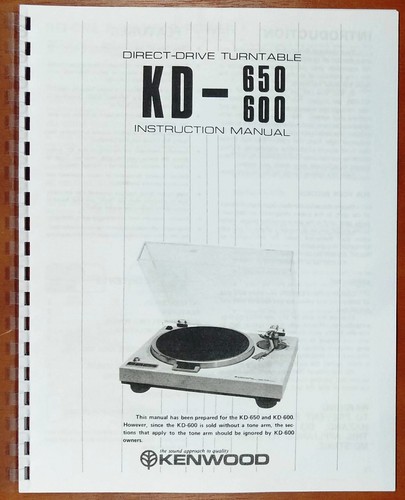 Kenwood 600 kd 650 - kd-600, e