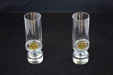 SET BICCHIERI LIMONCELLO AMARO LIQUORE CON MONETA SPAGNOLA “una peseta”