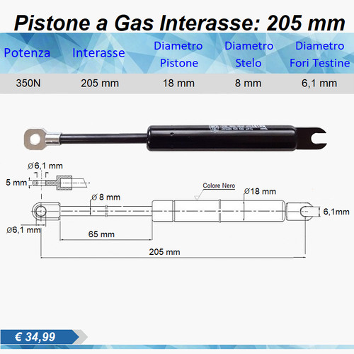 Pistone gas molla - a,