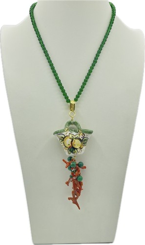 Collana agata verde con - ??collana,