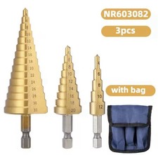 Set of 3 Tapered Drill Bit