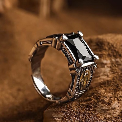Anello uomo intarsiato pietra - uomo,