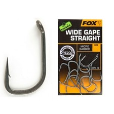 FOX Edge Wide Gape Straight BUSTA DA 10pz  VARIE MISURE AGONISMO CARP FISHING