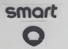 scritta logo emblema adesivo stemma nero satinato per smart fortwo 450 451