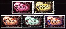 Yemen 1960 ** Mi.200/04 A Giochi Olimpici Giochi Olimpici Torcia