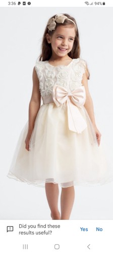 Abito bambina panna elegante