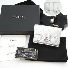 CHANEL Mini Wallet Silver