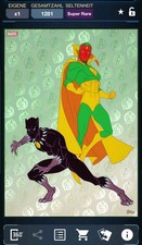 Vision & Black Panther 1281cc Super Rare  Digital Card Marvel Collect App Topps