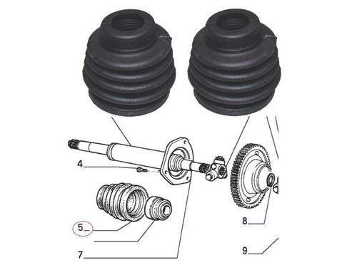 Kit cuffie semiassi destro - kit,