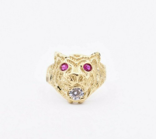 Uomo tigre leone testa anello - uomo,