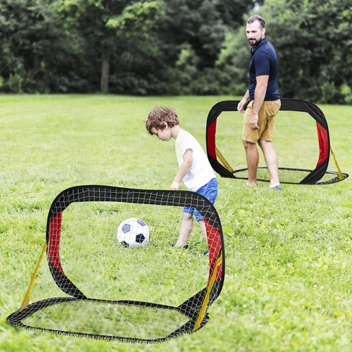 Homcom set porte calcio - set,
