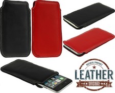 CUSTODIA COVER IN VERA PELLE DI AGNELLO LISCIA FATTA A MANO PER CELLULARE
