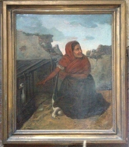 Dipinto olio ragazza donna - dipinto,