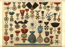 1895 Antique Print = EUROPEAN