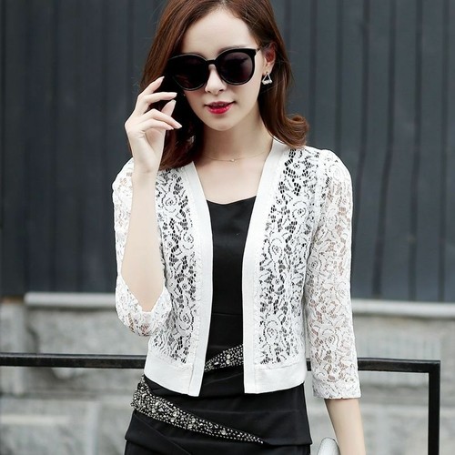 Giacca bolero pizzo manica - ,