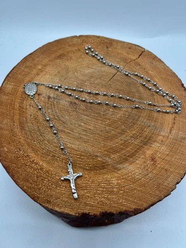 Collana rosario acciaio - acciaio, inox