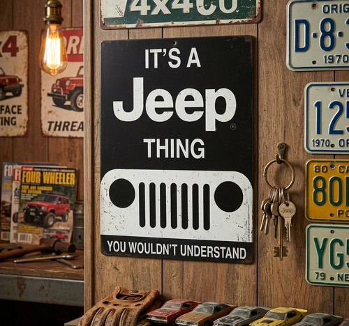 Insegna latta jeep s a - latta,