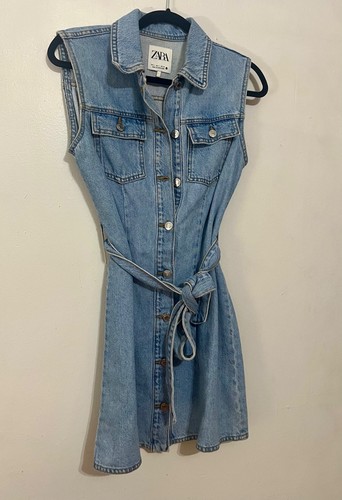 Abito camicia denim zara - zara, con