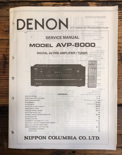 Denon avp 8000 - denon, av