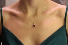 1Ct Pear Cut Lab Created Ruby