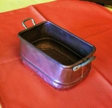 Fioriera vintage in rame con manici in ottone ovale MANUFATTO a coda di rondine