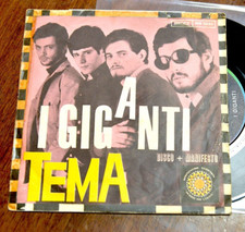 I GIGANTI - TEMA - 45Giri ITA 1966 no poster VINILE VG+