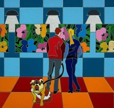 Pop walk Ugo Nespolo Opera Moderna SERIGRAFIA Firmata Numerata Pop ART 35x35