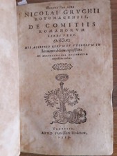 Cinquecentina- Grouchy- De comitiis romanorum libri tres 1559