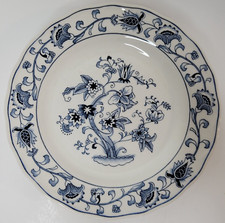Nikko Ironstone Double Phoenix 7,25" piatto insalata albero Ming blu vintage Giappone