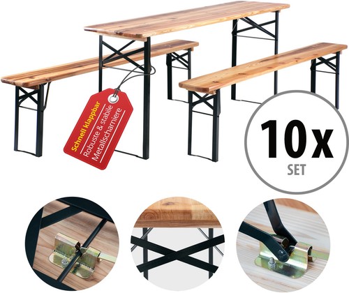 10x birreria tavolo panche - e,
