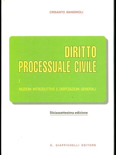 Diritto processuale civile - civile, i
