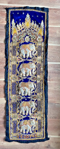 Arazzo vintage birmano kalaga - vintage,